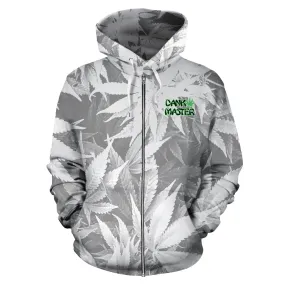 Dank Master OG White signature Zip-Up Weed Hoodie