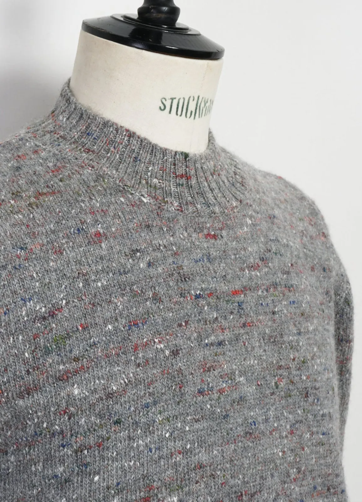 EIVIND | Crew Neck Rib Sweater | Donegal Grey