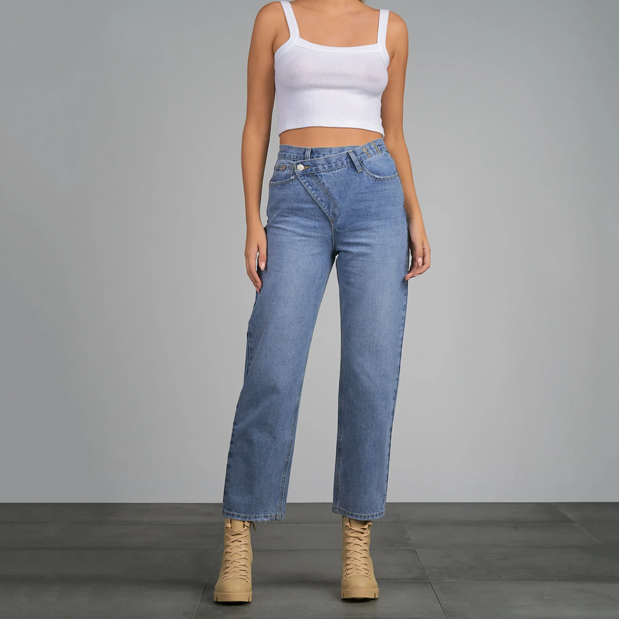 Elan Hi Waist Overlap Jean