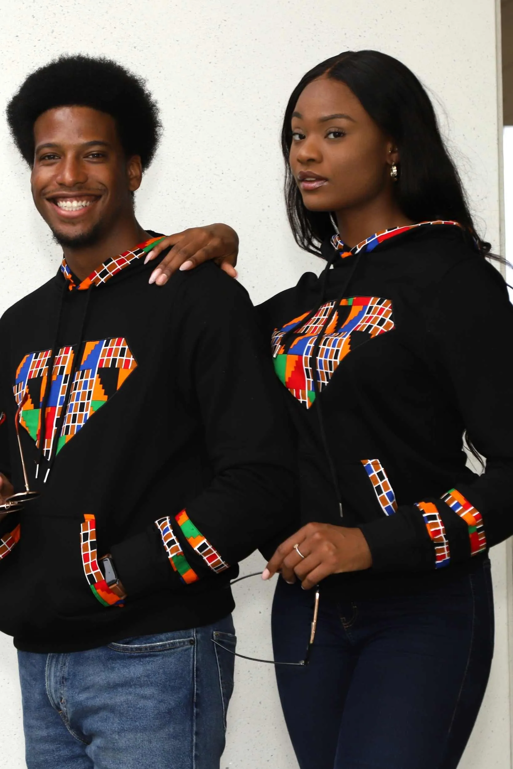 EMRI African Print Unisex Pullover Hoodie Sweatshirt