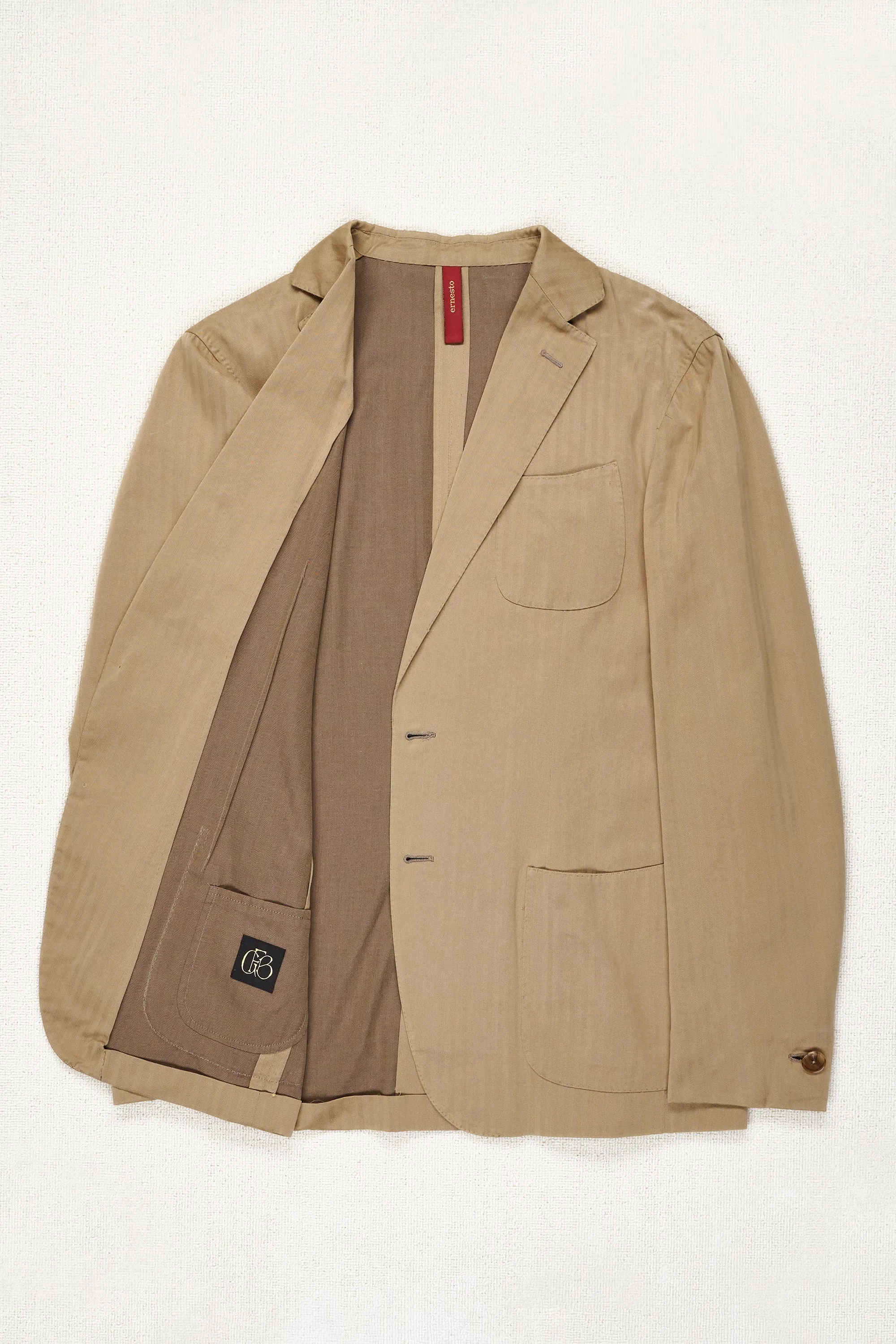 Ernesto Tan Cotton Herringbone Suit