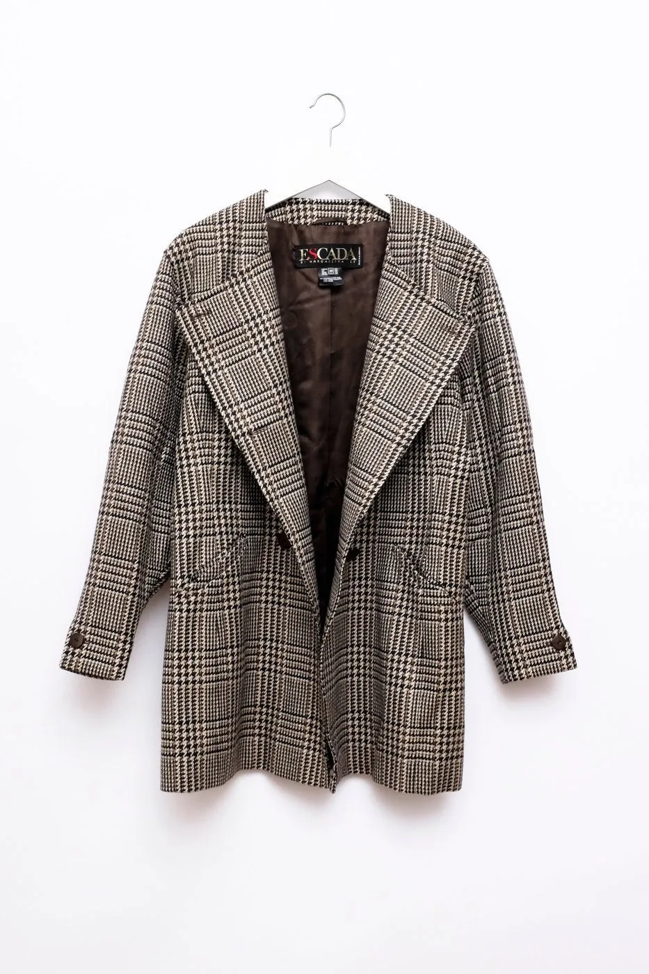 ESCADA VINTAGE TARTAN WOOL BLAZER