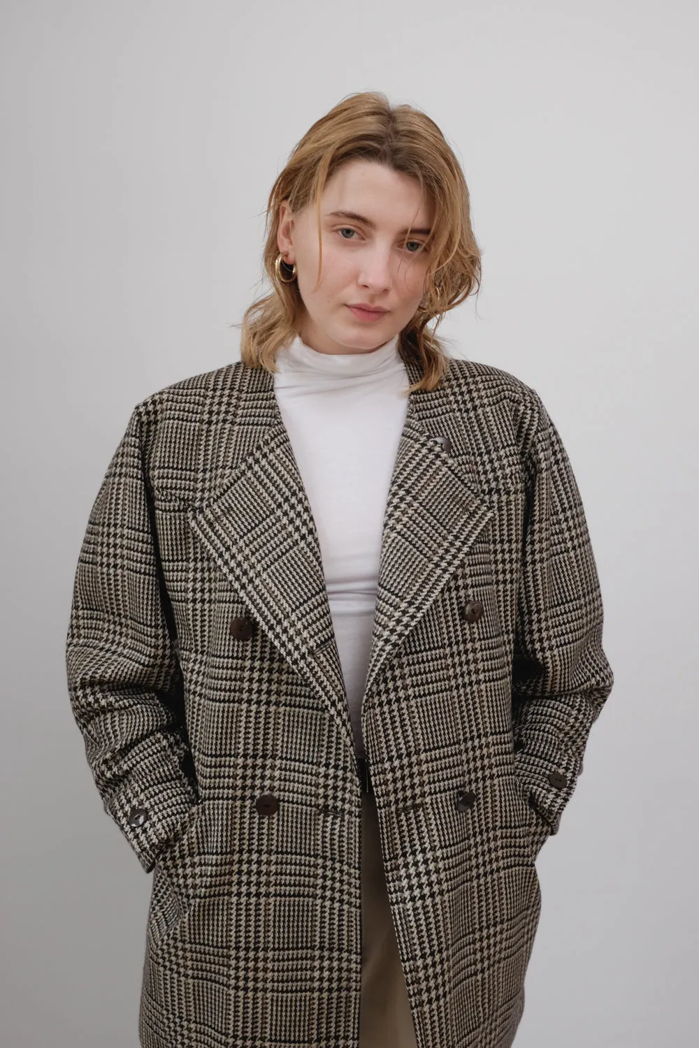 ESCADA VINTAGE TARTAN WOOL BLAZER