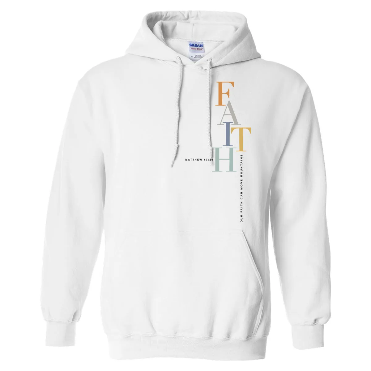 Faith Stacked - White (Tee/Hoodie/Sweatshirt)