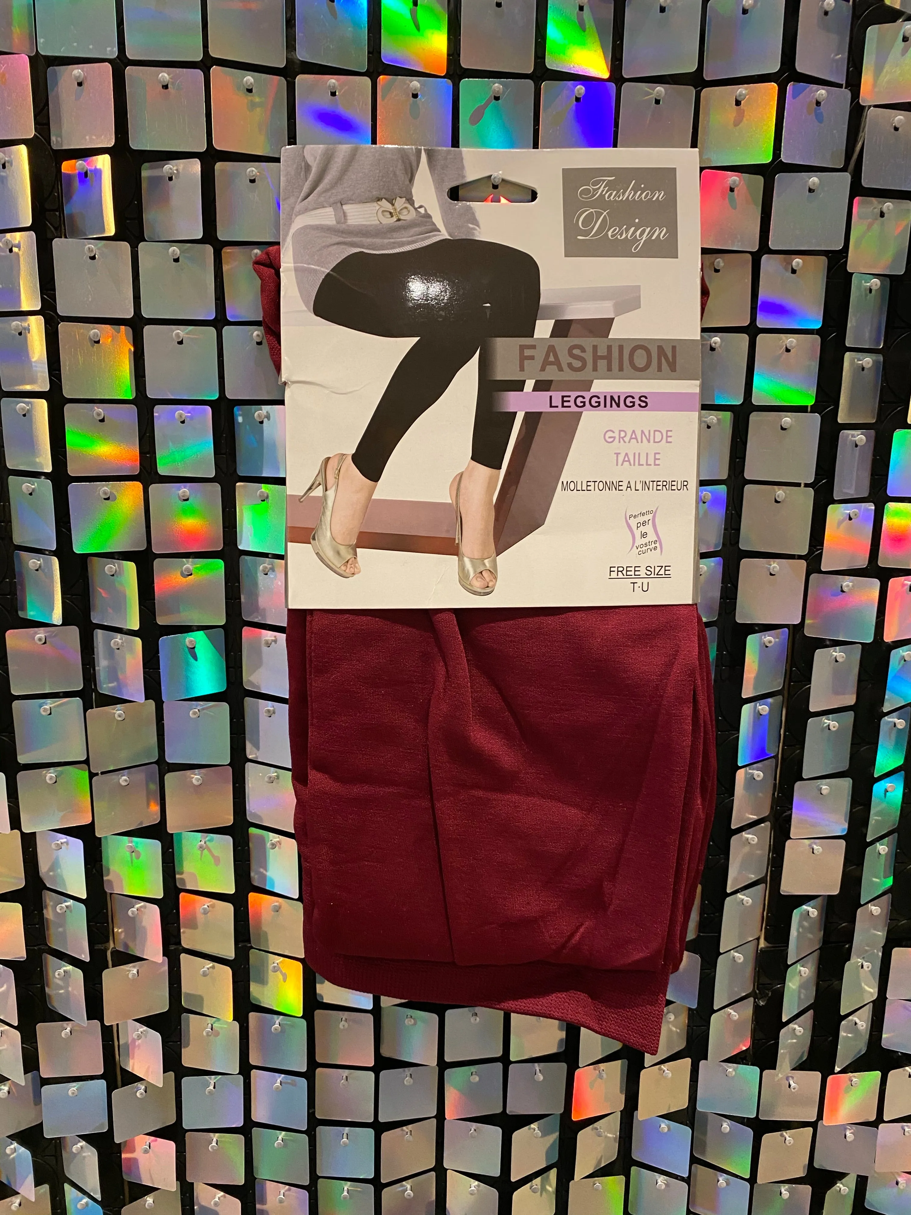 Fleece lined stretch seem less leggings - Regular