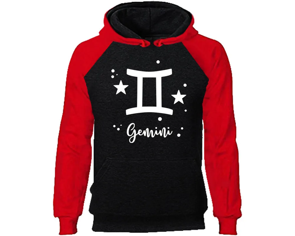 Gemini Zodiac Sign Pullover Raglan Hoodie