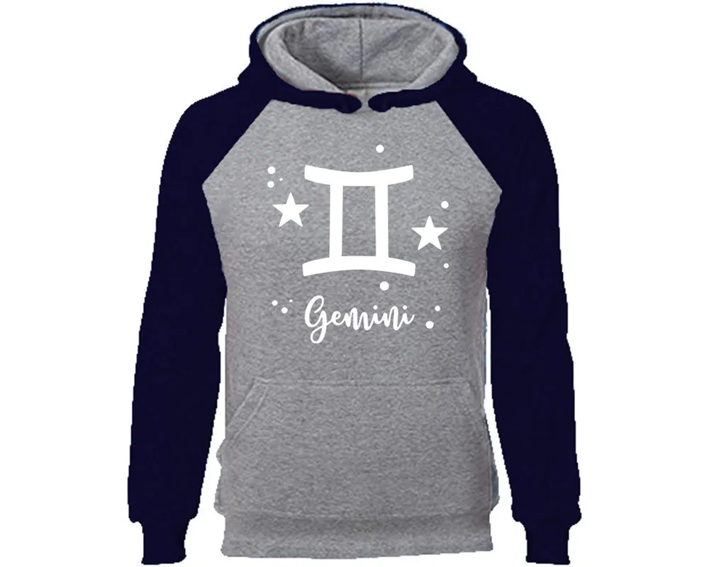 Gemini Zodiac Sign Pullover Raglan Hoodie