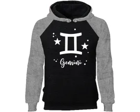 Gemini Zodiac Sign Pullover Raglan Hoodie