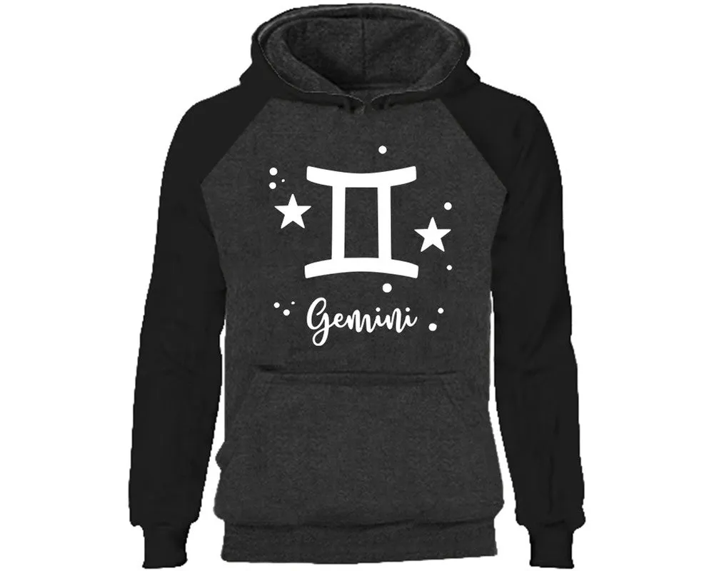 Gemini Zodiac Sign Pullover Raglan Hoodie