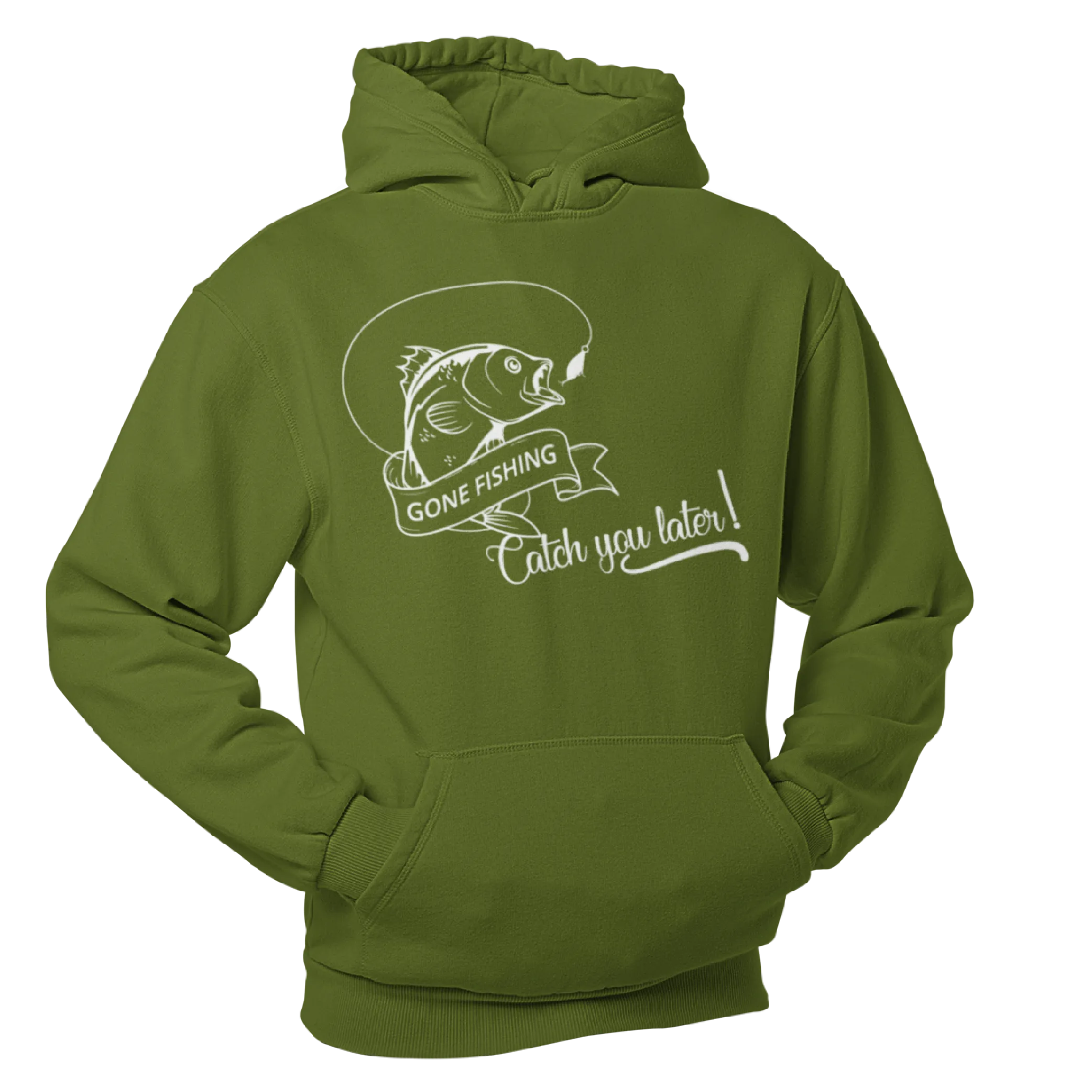 Gone fishing, Catch you later, Fishing Humour Hoodie