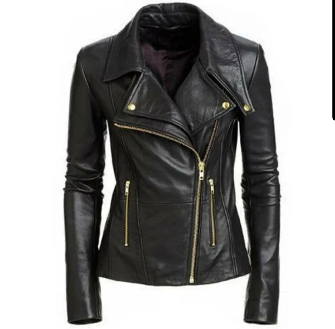 Hailey Biker Jacket with double lapels- PRE MADE CLEARANCE