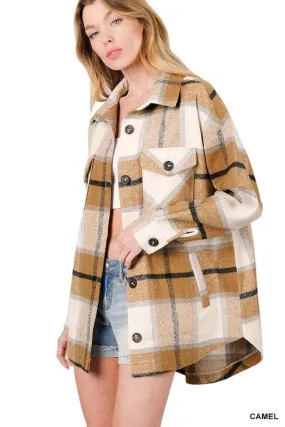 Hailey Plaid Shacket | SRB  S - L | 44.95