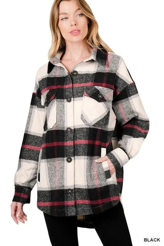 Hailey Plaid Shacket | SRB  S - L | 44.95