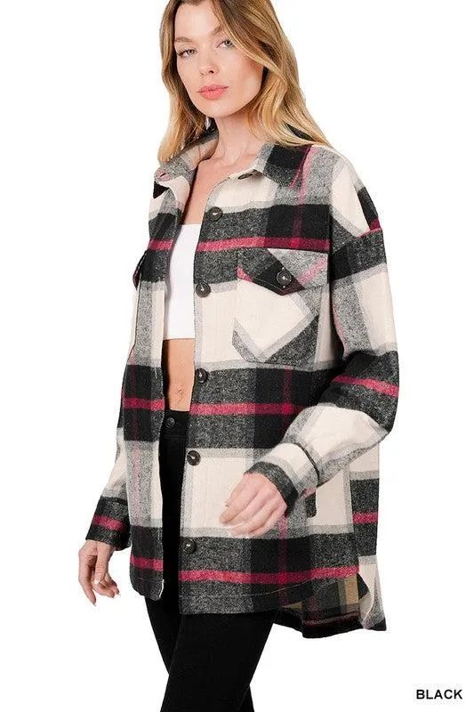 Hailey Plaid Shacket | SRB  S - L | 44.95