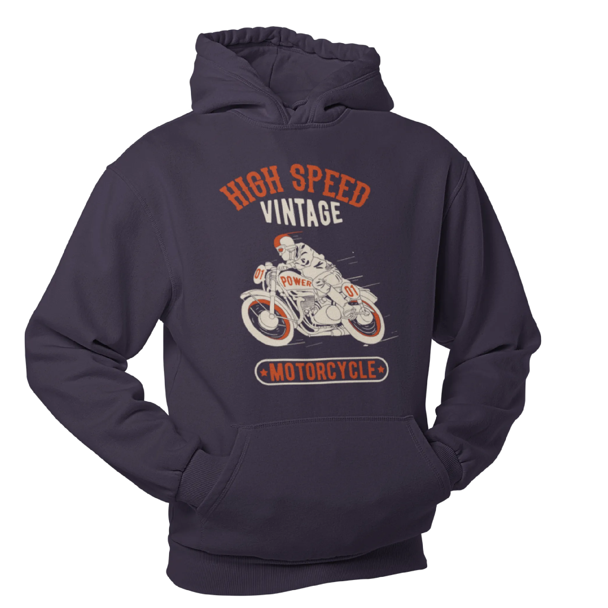 High Speed Vintage Motorbike Humour Hoodie