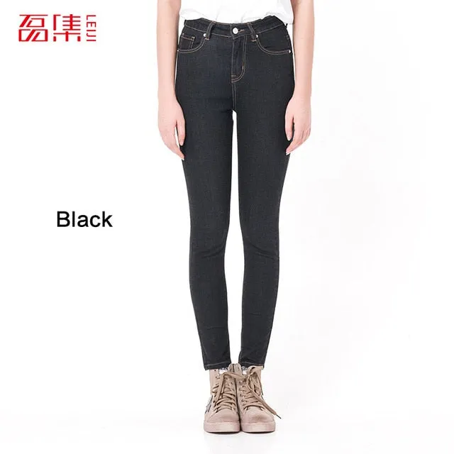 High Waist Jeans Elastic plus size Stretch