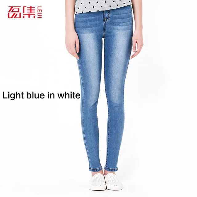 High Waist Jeans Elastic plus size Stretch