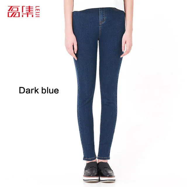 High Waist Jeans Elastic plus size Stretch