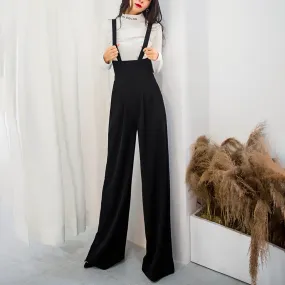 High Waist Wide Leg Overalls