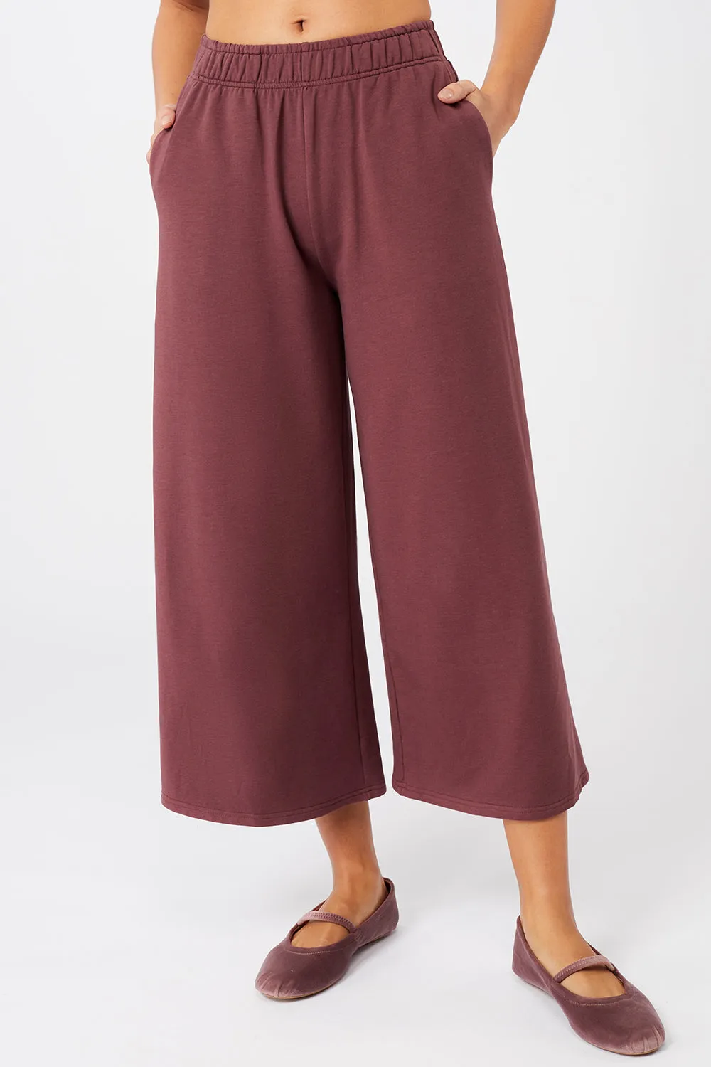 Holistic Wrap   Wild Leg Pants Cropped (Ruby)