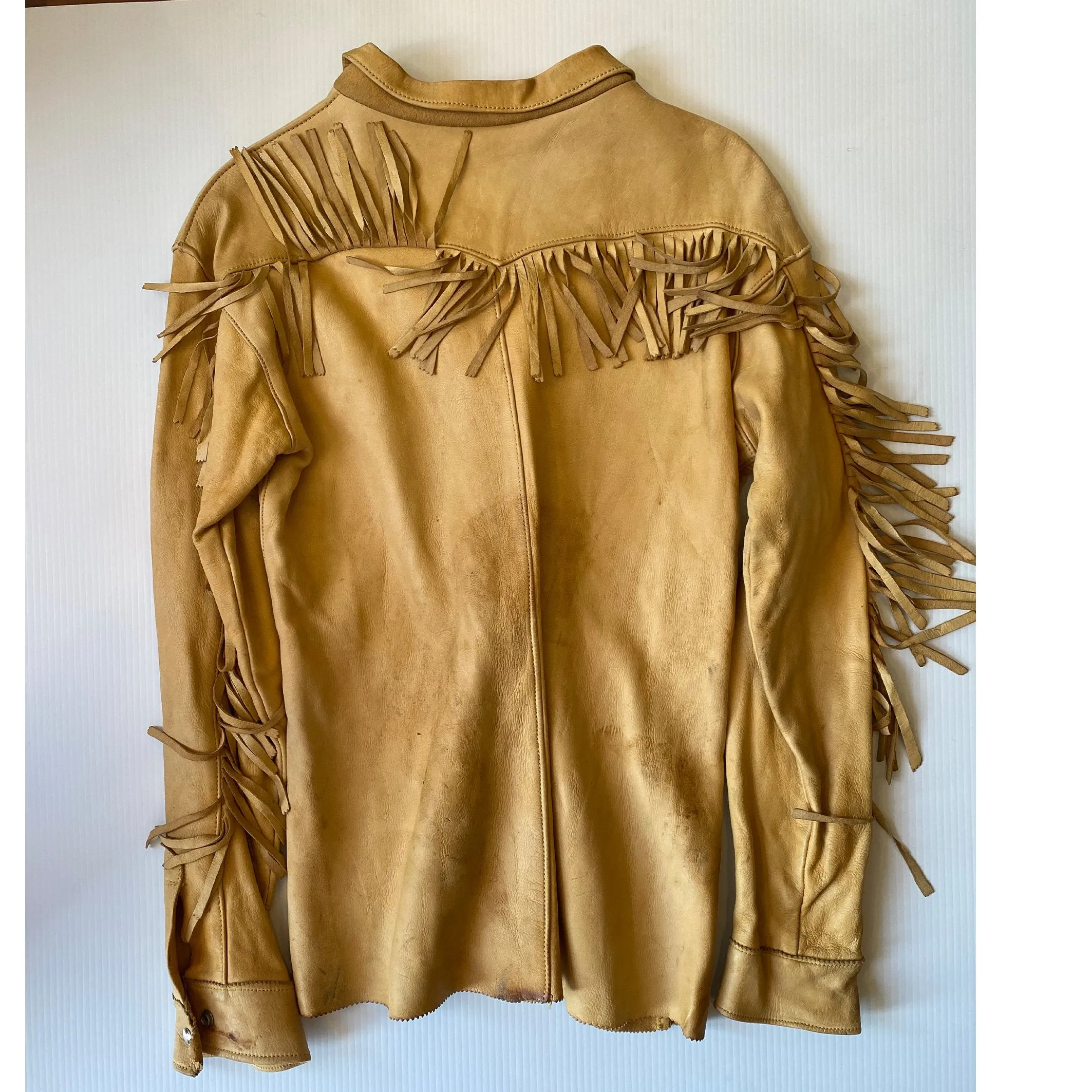 Jansha Tanning Leather Fringe Shirt