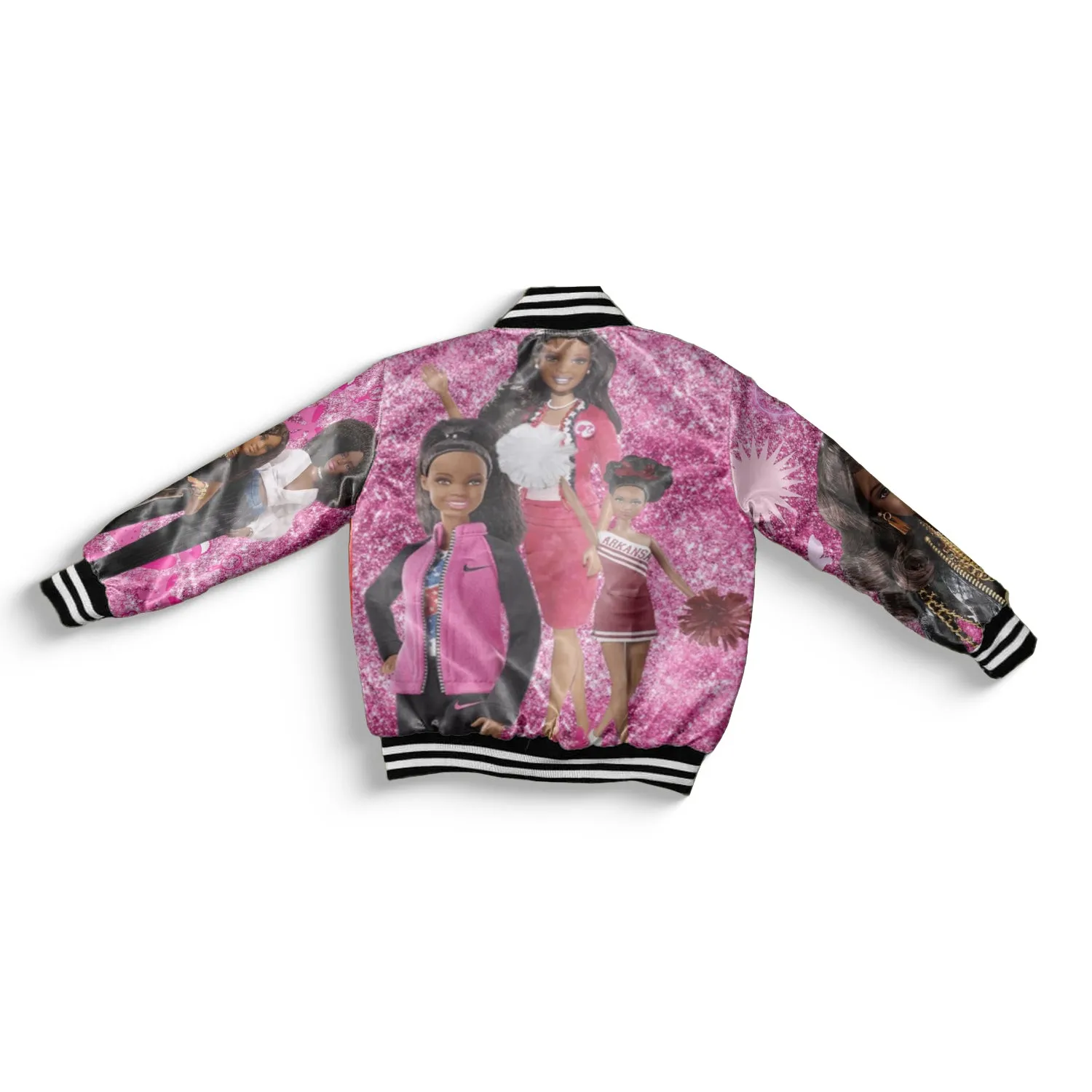 Kids Pink Barbie Bomber