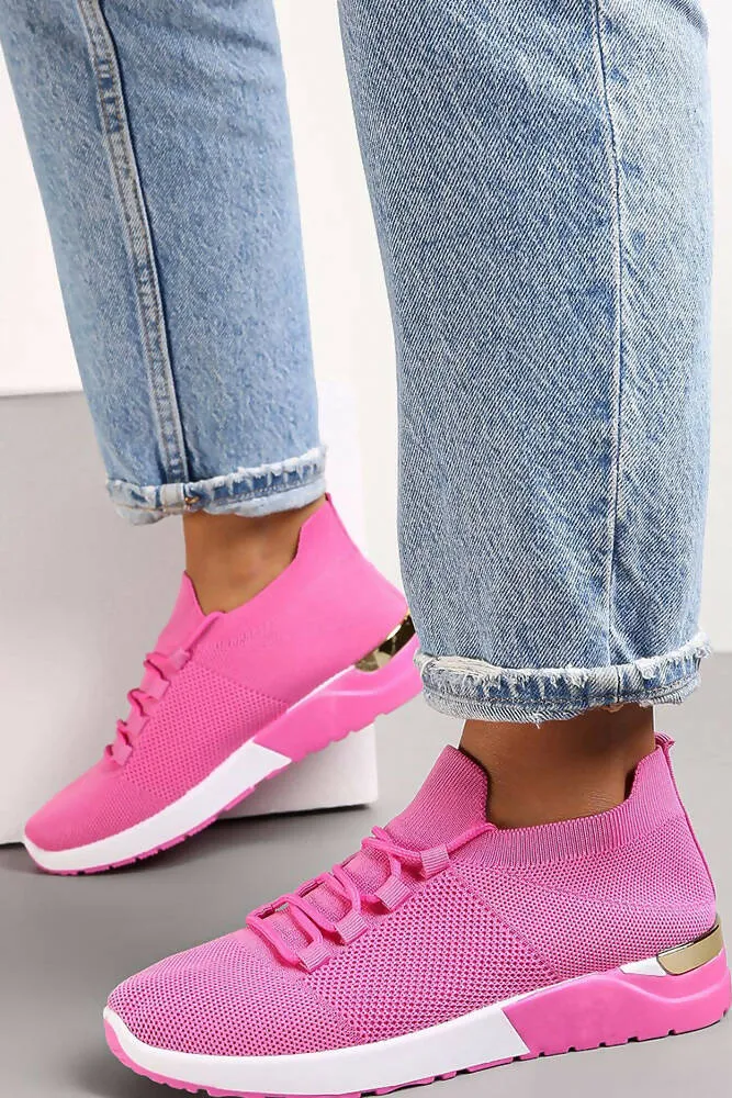 Lace Fastening Mesh net Jogging Trainers