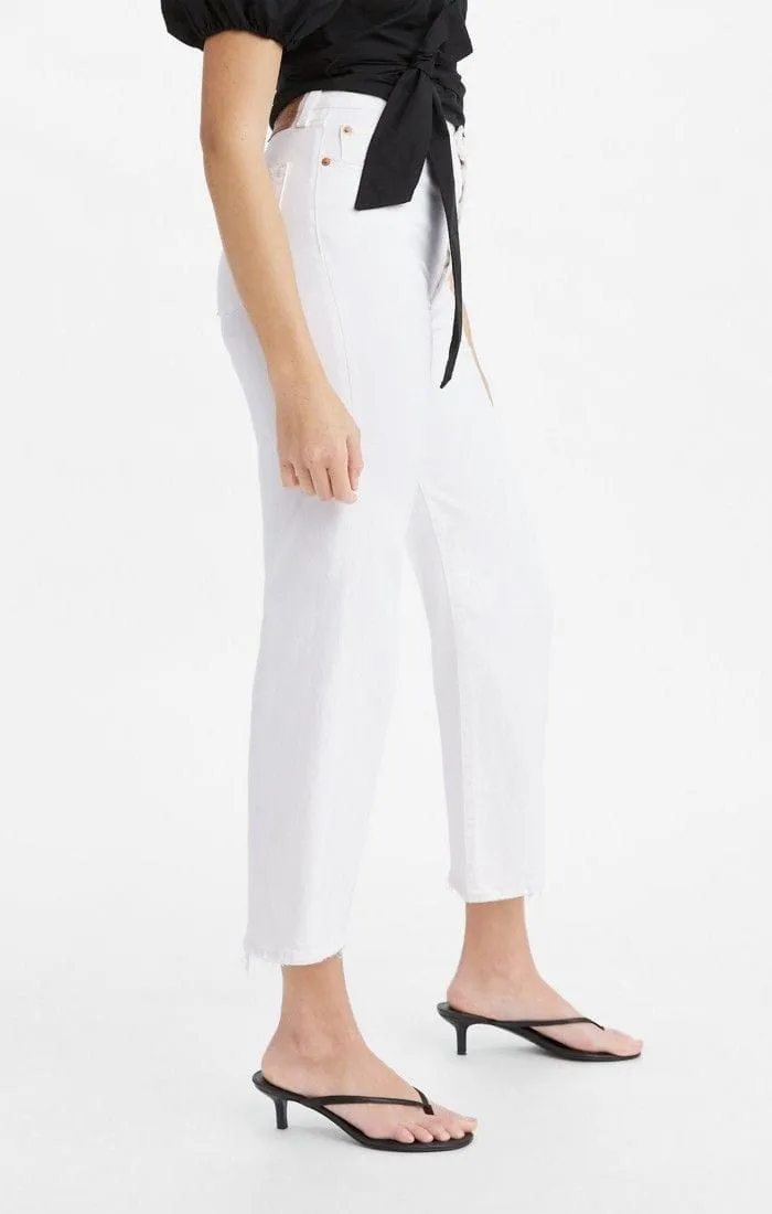 Levi's Ribcage Straight Ankle Jean in Off White