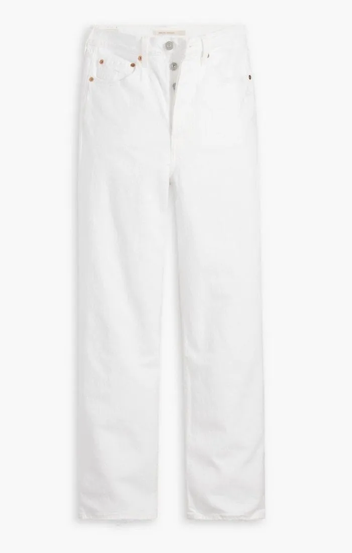 Levi's Ribcage Straight Ankle Jean in Off White