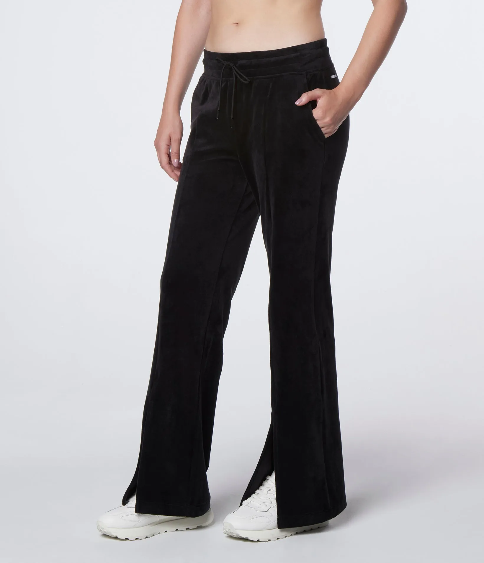 Long Velvet Vented Pants