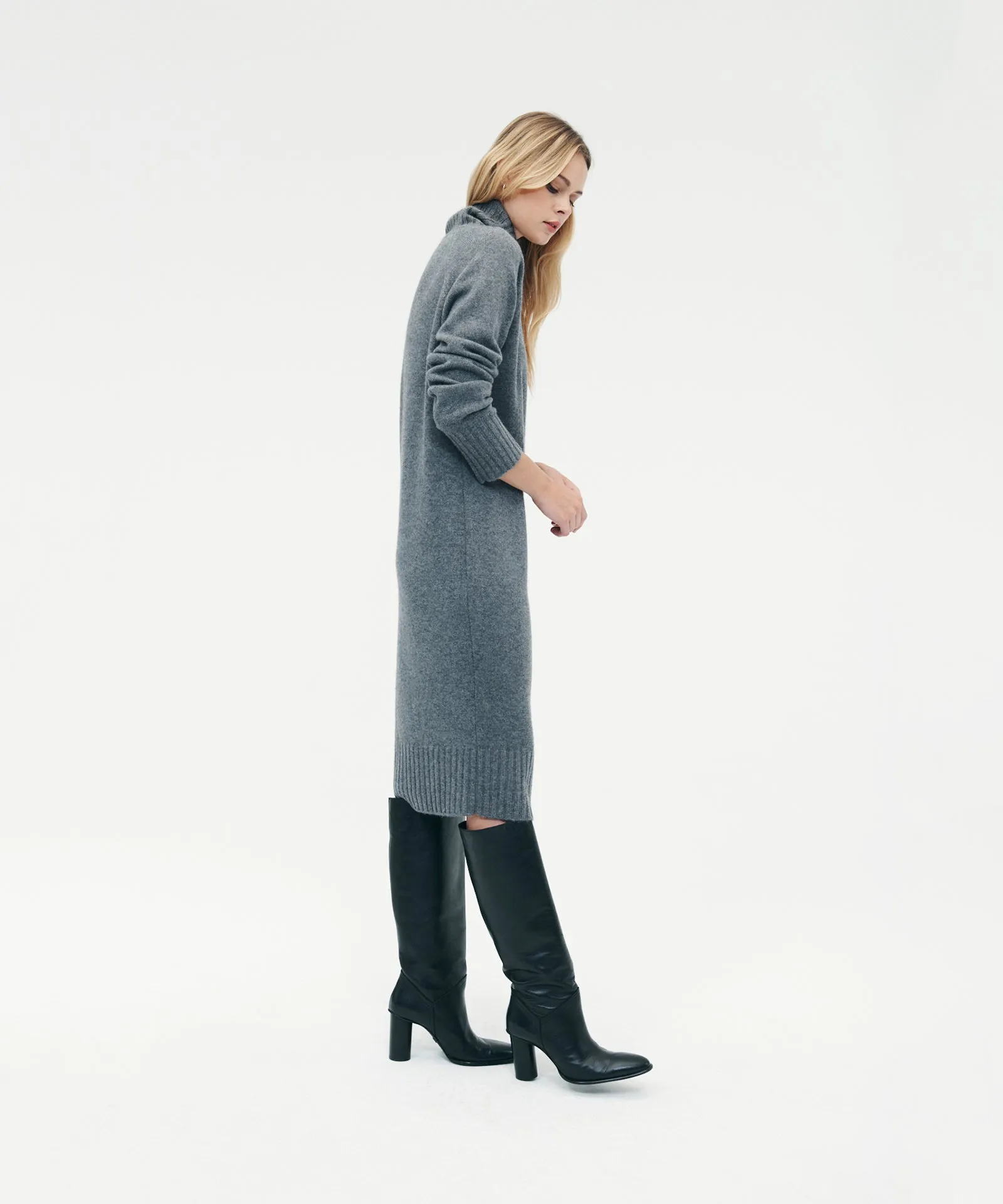 Luxe Cashmere Turtleneck Dress