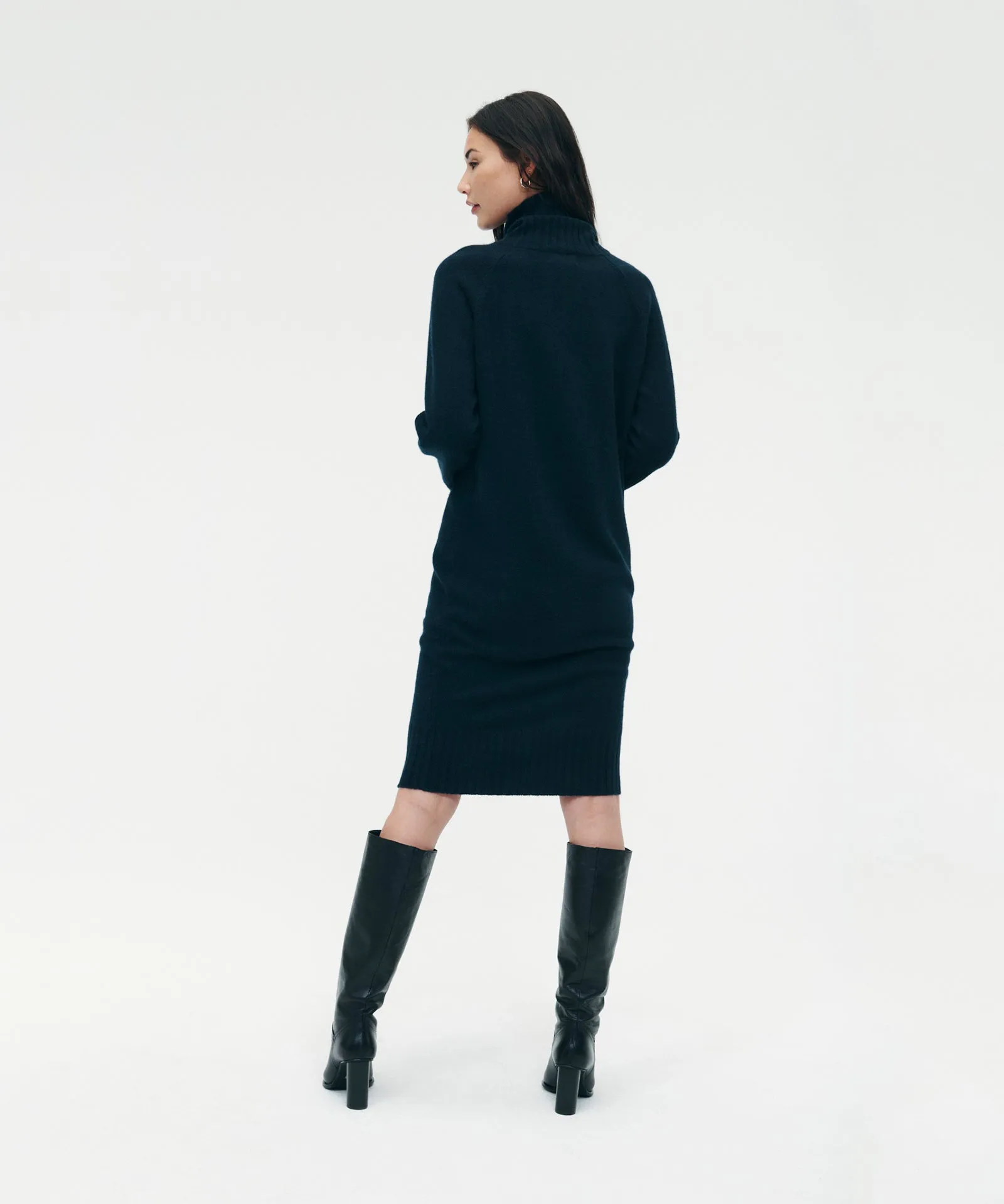 Luxe Cashmere Turtleneck Dress