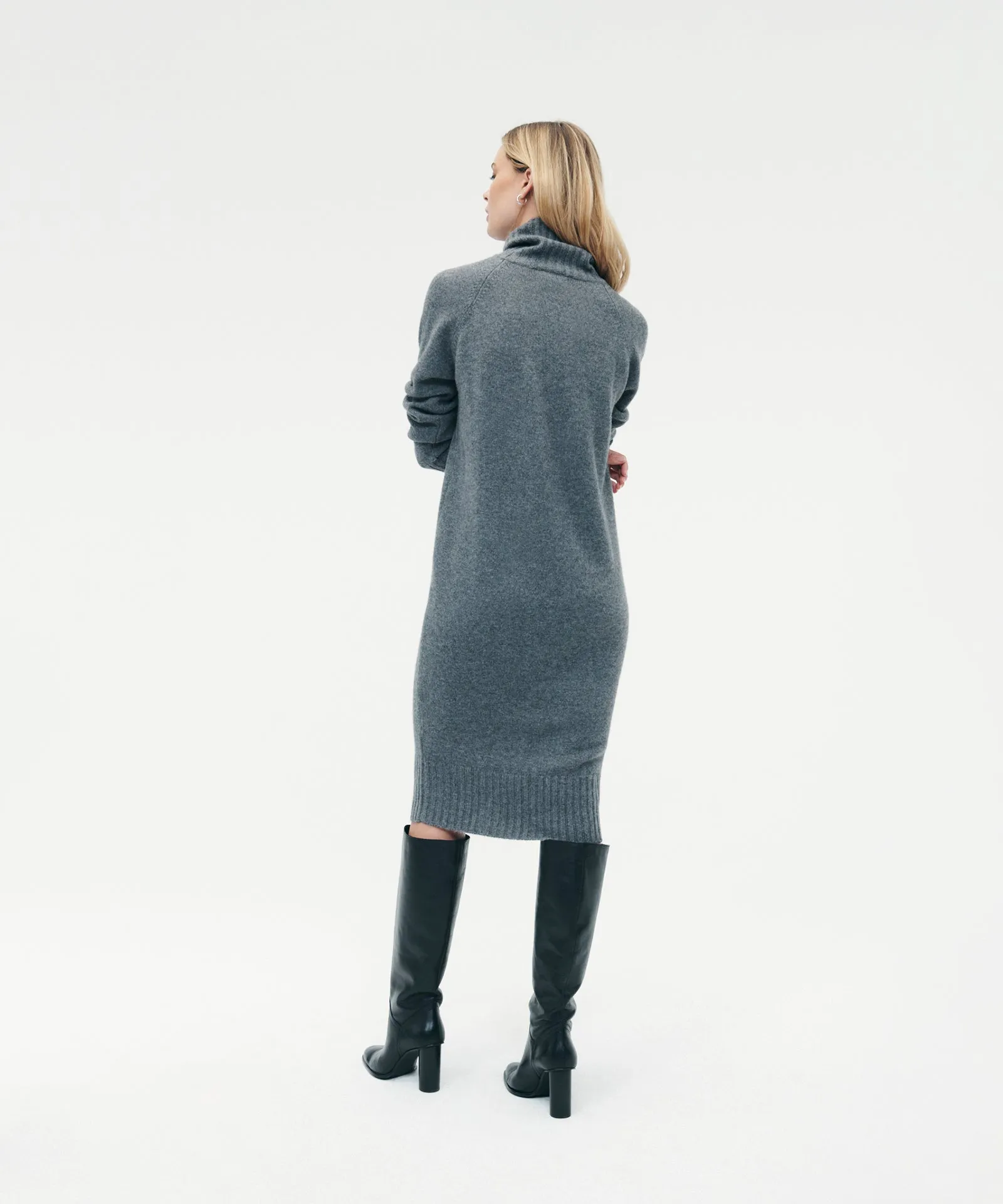 Luxe Cashmere Turtleneck Dress