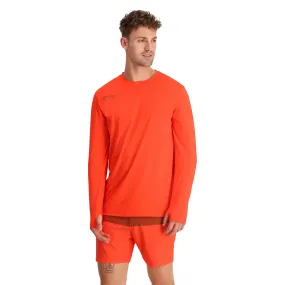 Mens Arc Long Sleeve Tech Tee - Twisted Orange