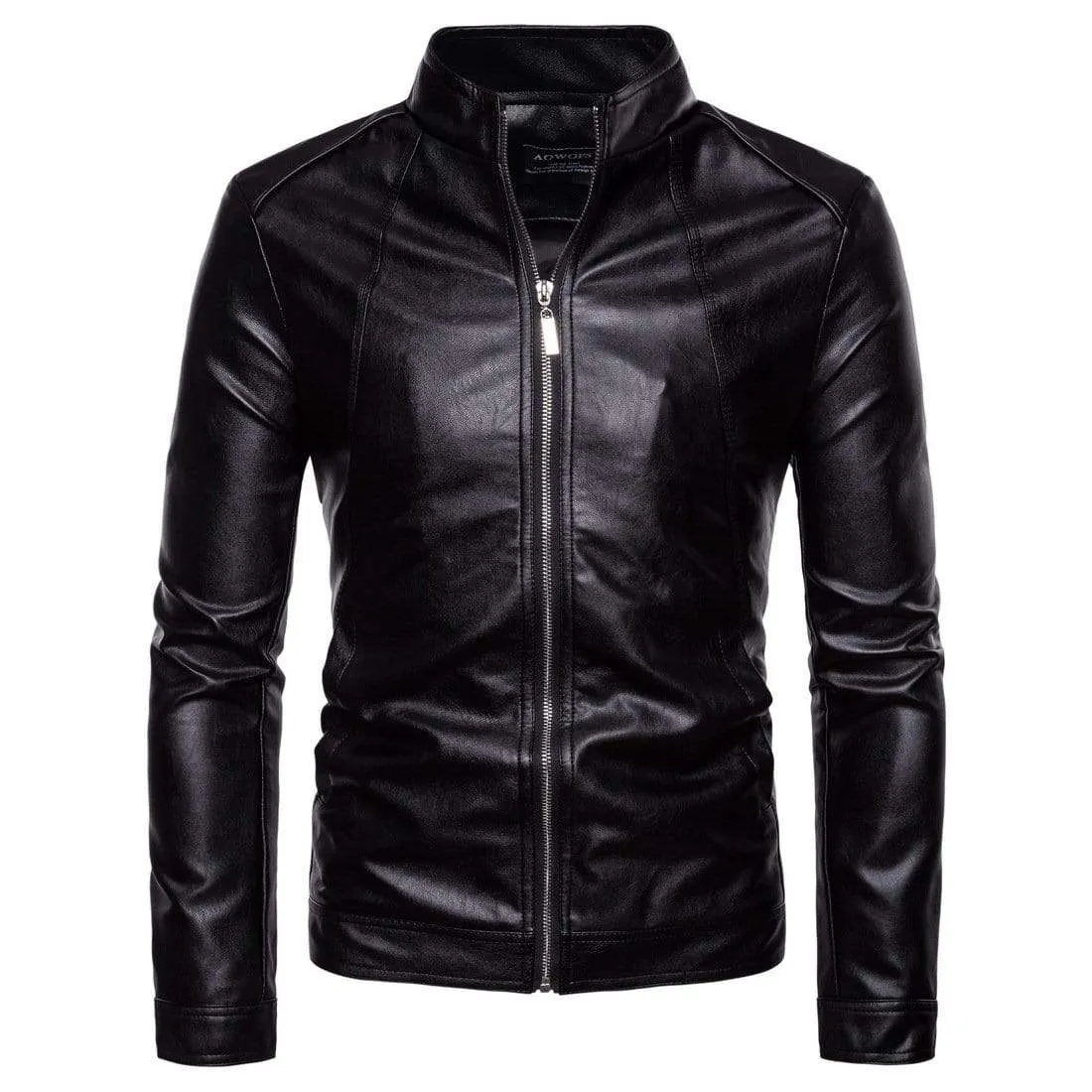 Men's Gothic Pure Color Front Zip Jackets