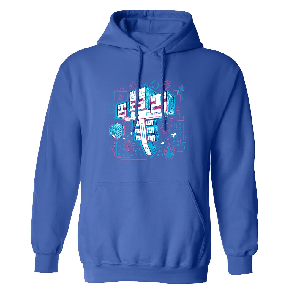 Minecraft Acid Sketch Wither Pullover Hoodie