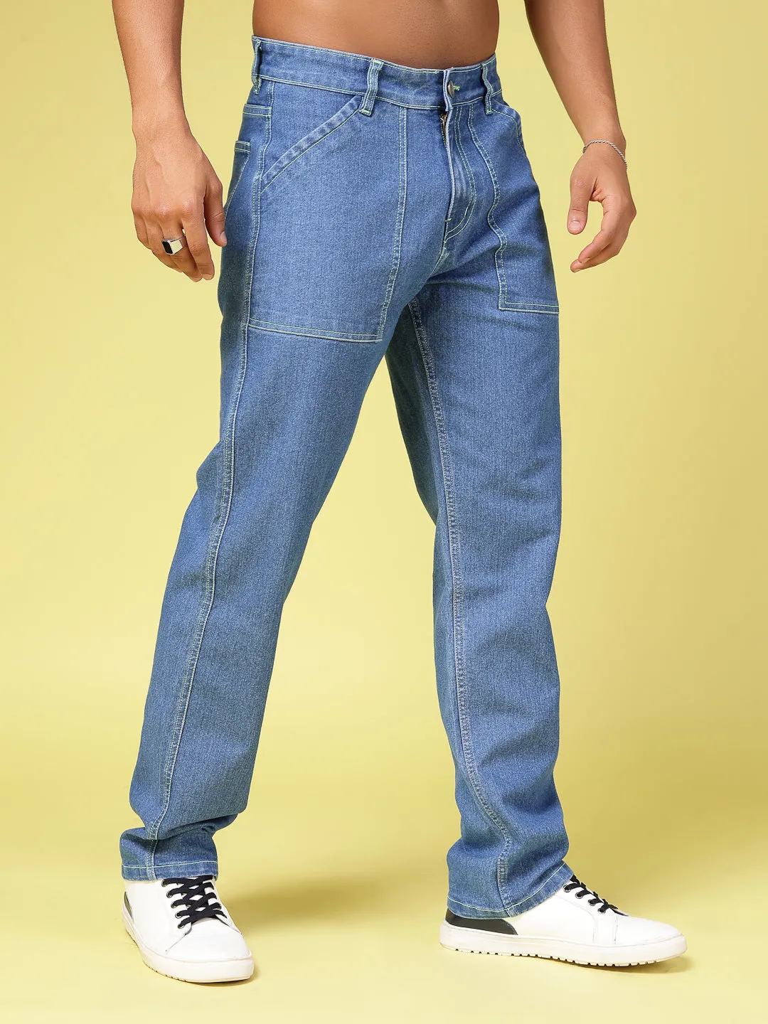 Modern Straight Fit Cotton Denim Jeans