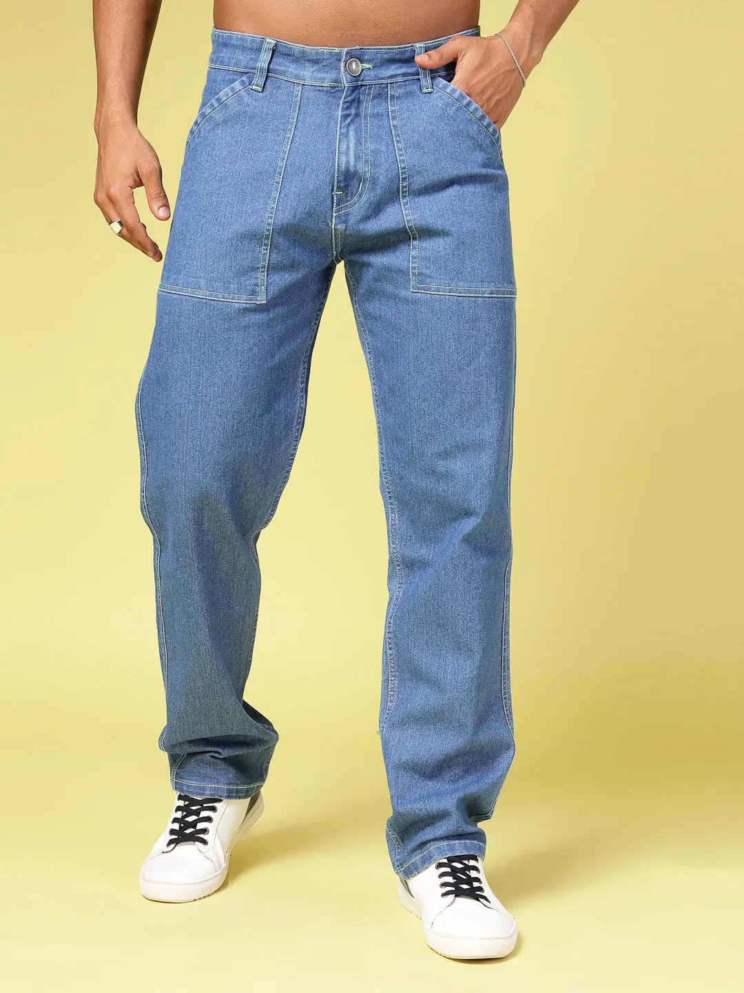 Modern Straight Fit Cotton Denim Jeans