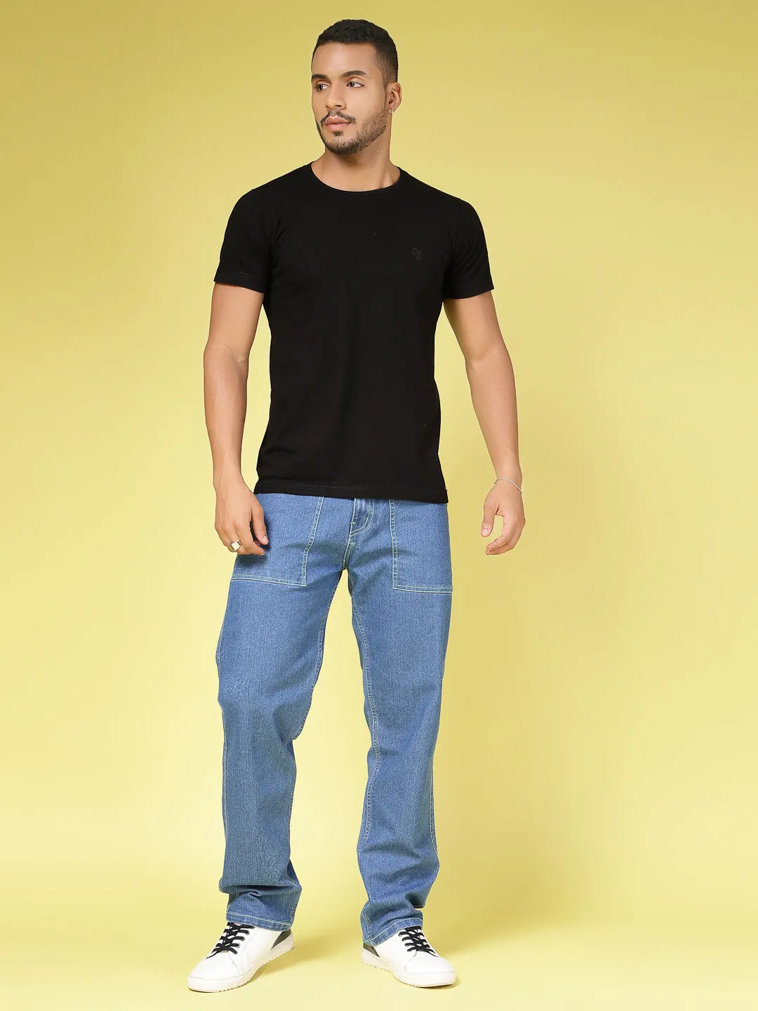 Modern Straight Fit Cotton Denim Jeans