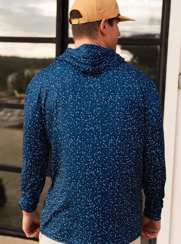 Performance Hoodie- Navy Speckled