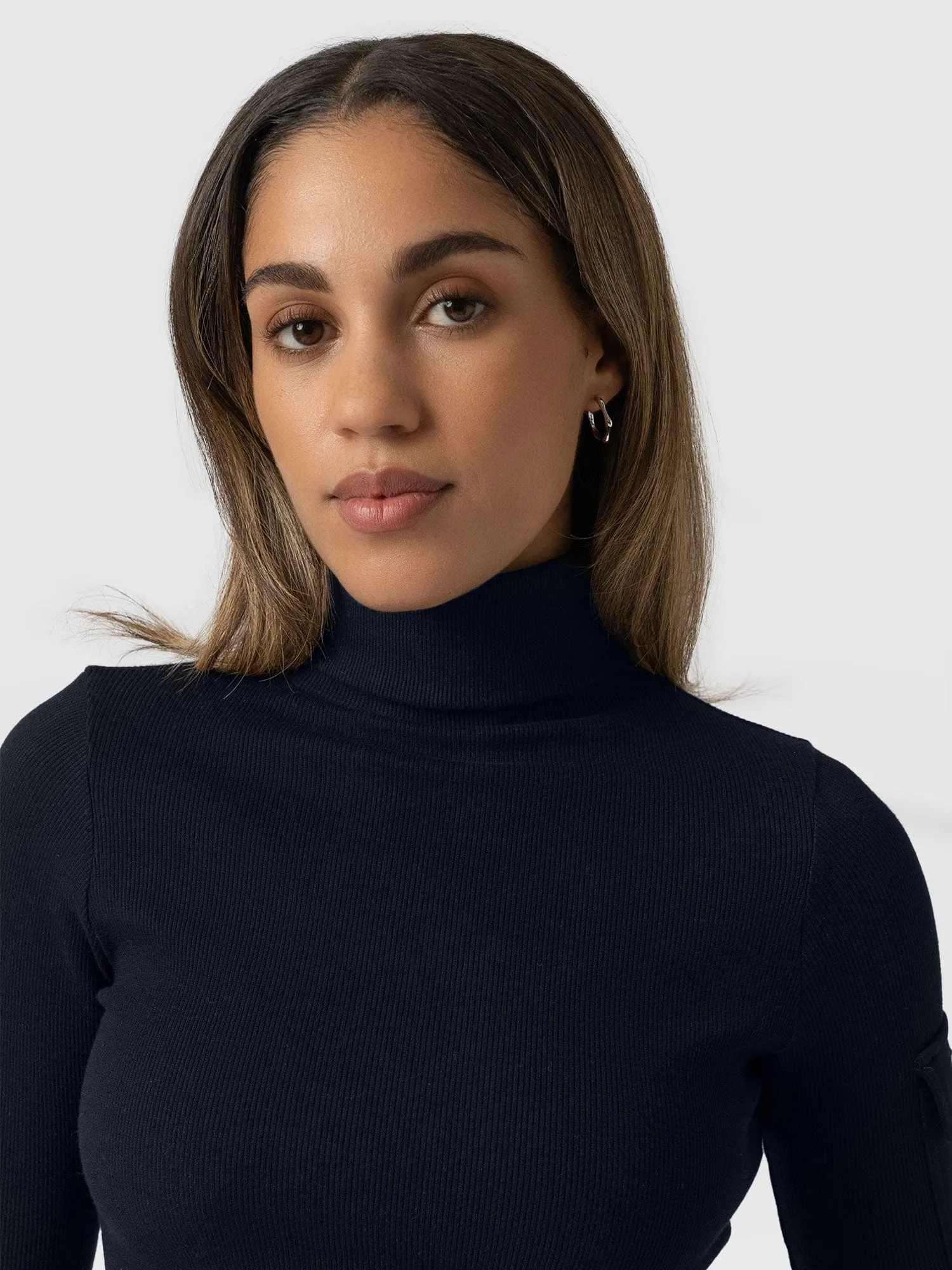 Pocket Roll Neck - Navy