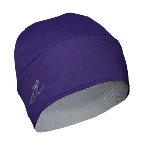 Purple and Silver Reversible Knit Beanie