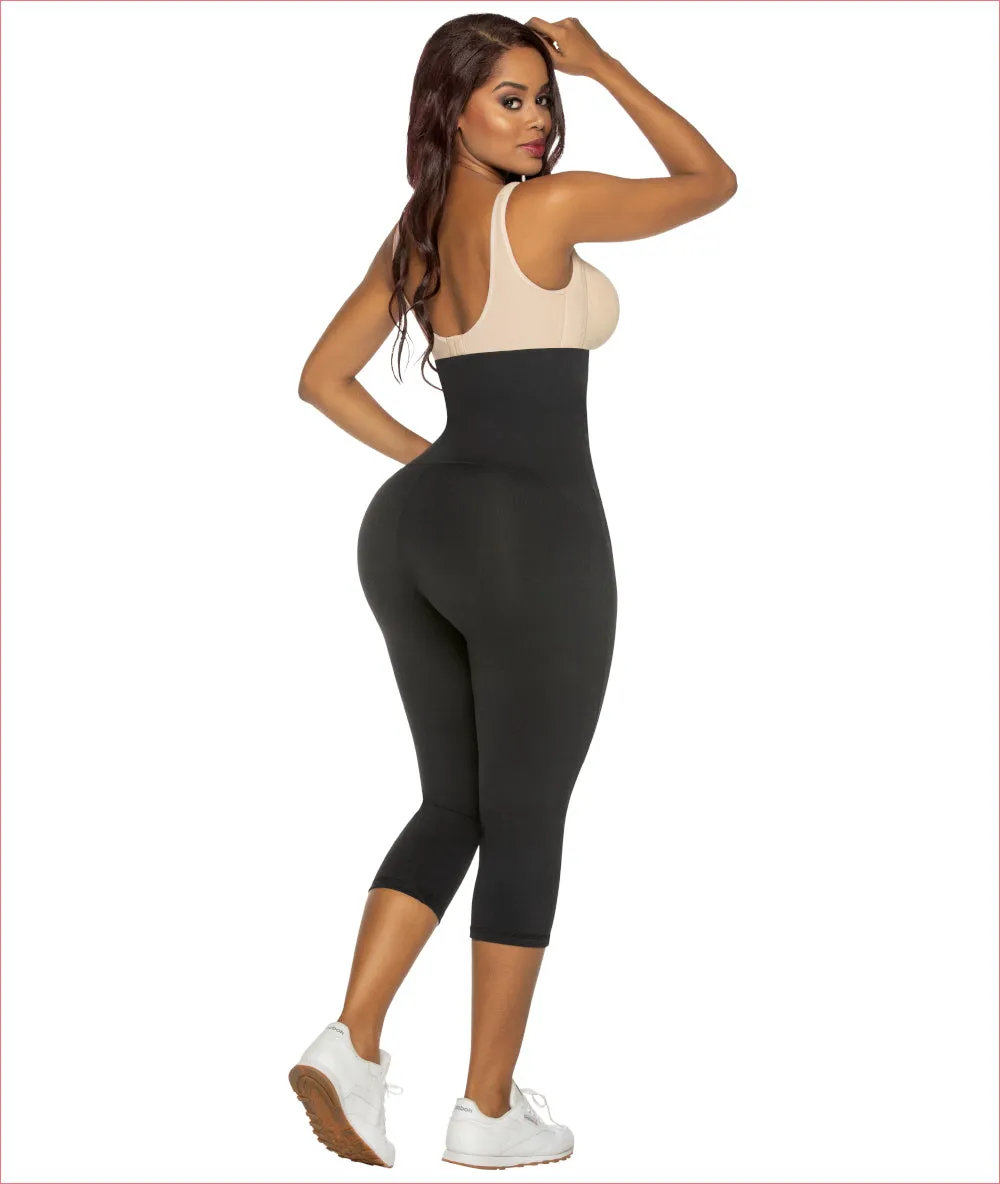 Sport pants plus waist trainer all in one - Capri style D6002