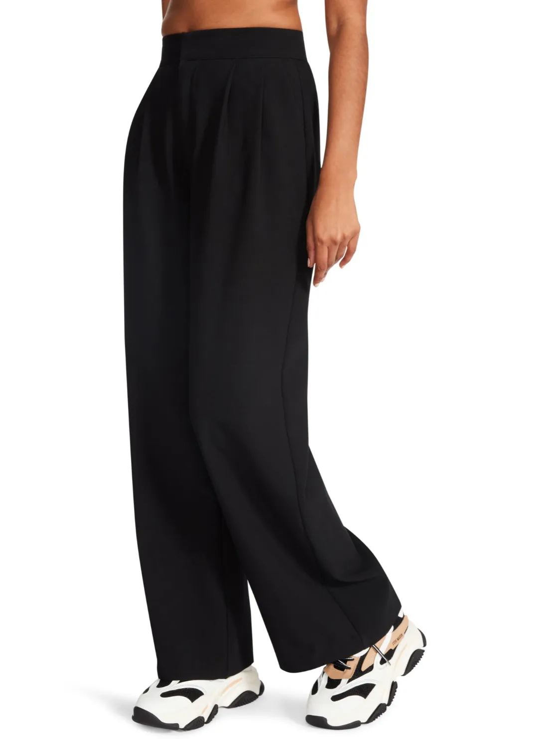 Steve Madden Black Wide Leg Isabella Trouser Dress Pants