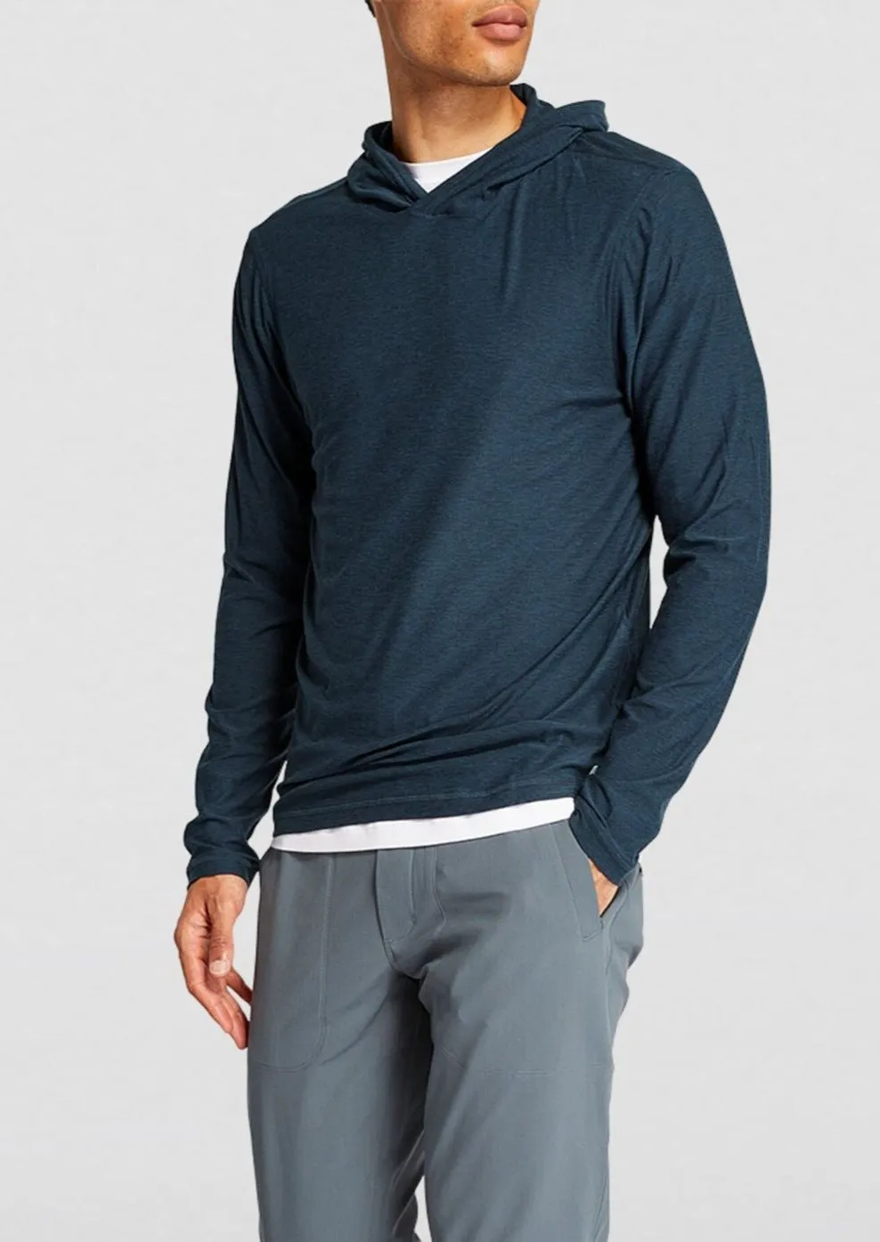 Strato Tech Hoodie: Heather Navy