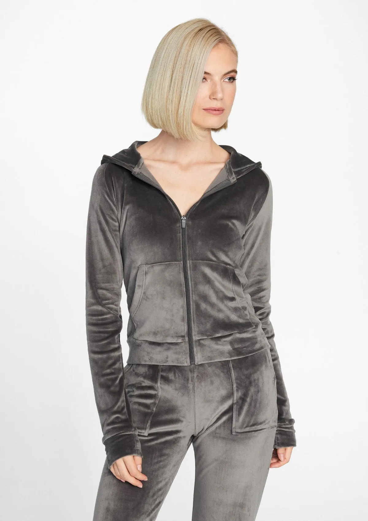 Tall Zoe Velour Zip Hoodie