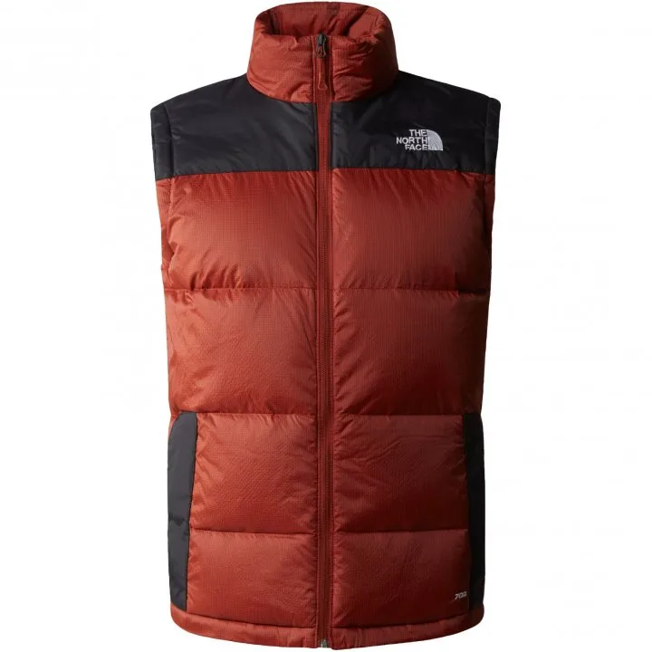 Mens North Face Diablo Down Vest Jacket - Brandy Black, Lightweight & Stylish