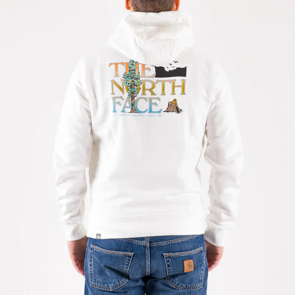 The North Face Men's hooded sweatshirt with Seasonal Graphic Hood print NF0A7X1PN3N1 white