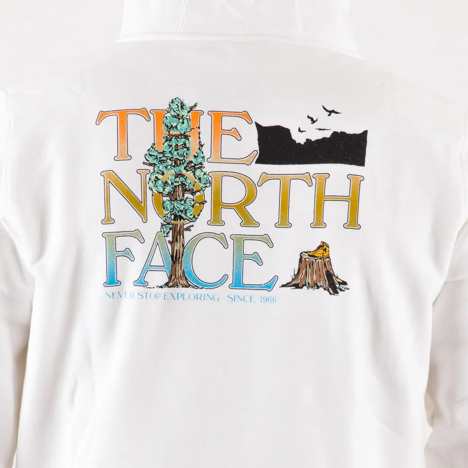 The North Face Men's hooded sweatshirt with Seasonal Graphic Hood print NF0A7X1PN3N1 white