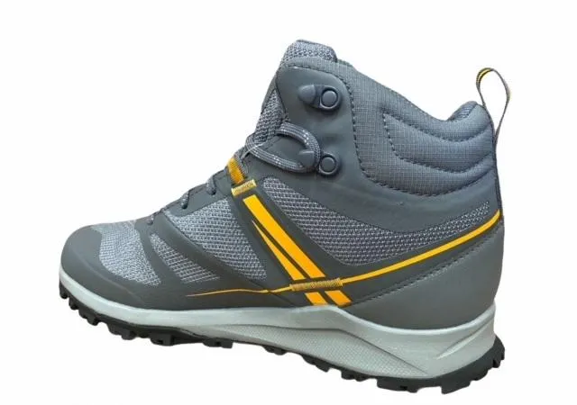 The North Face men's trail shoe Litewave Mid Futurelight NF0A4PFEZM31 gray zinc saffron yellow